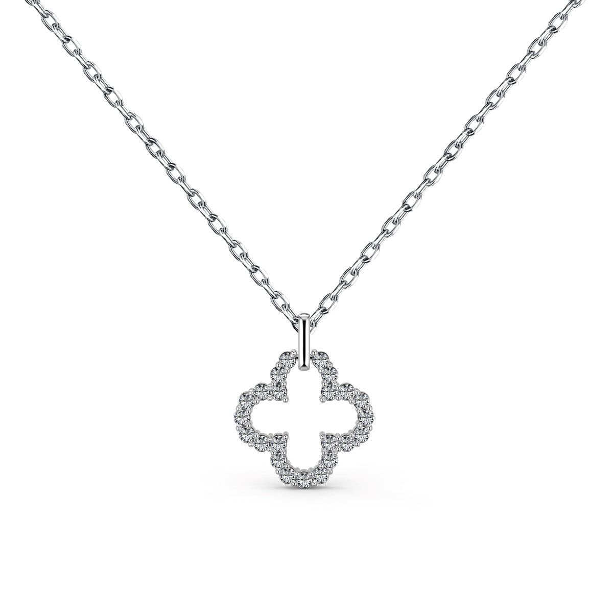 [Bloom]Four-Leaf Clover Hollow Design Exquisite Necklace