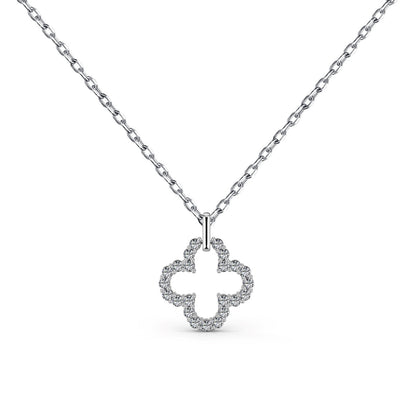 [Bloom]Four-Leaf Clover Hollow Design Exquisite Necklace