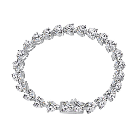 [Bloom]0.75 Carat Elegant Romantic Heart Shape Lover Bracelet