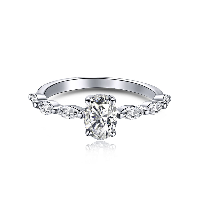 [Bloom]0.75 Carat Luxurious Vibrant Elongated Cushion Cut Daily Ring