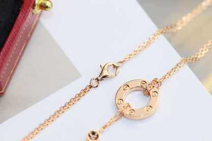 [Bloom]LOVE NECKLACE ADJUSTABLE ROSE GOLD 2 DIAMOND