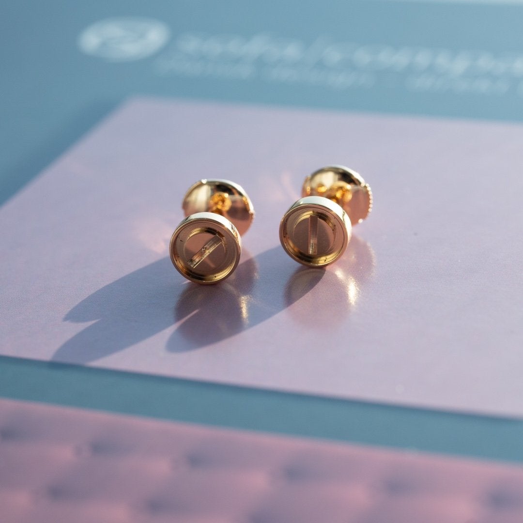 [Bloom]LOVE EARRINGS PINK GOLD 10MM