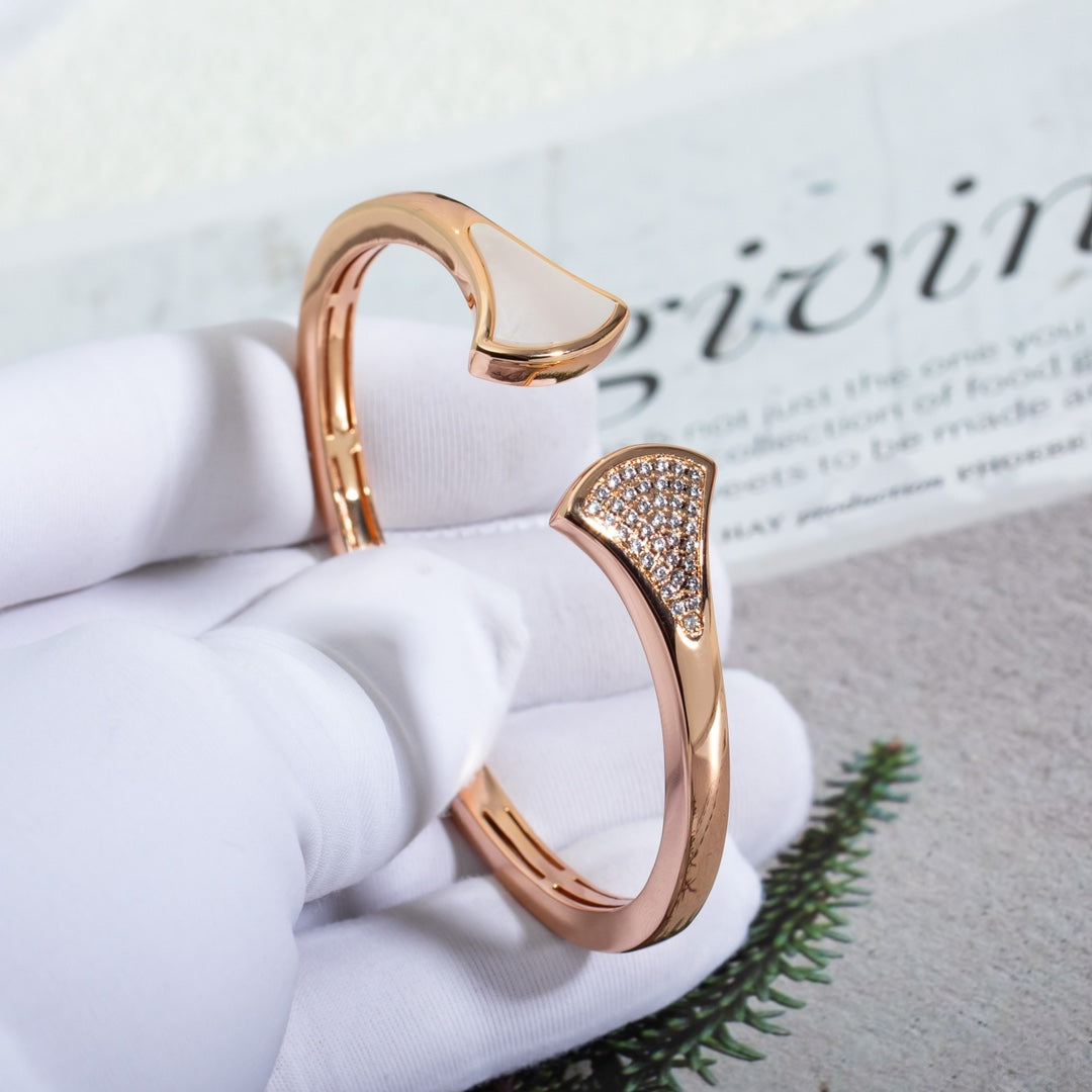 [Bloom]DREAM BRACELET OPEN PINK GOLD MOP DIAMOND