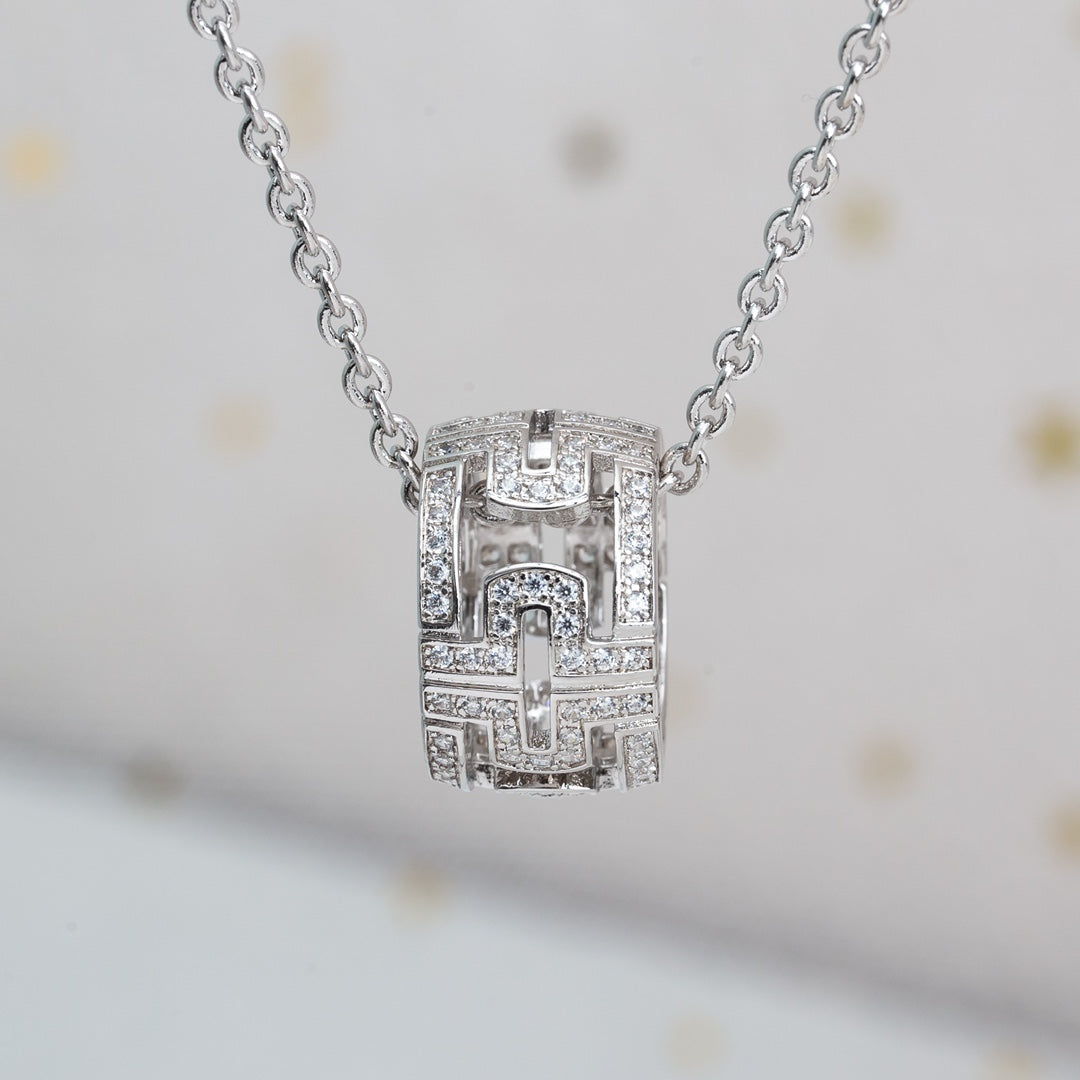 [Bloom]PARENTESI NECKLACE SILVER DIAMOND