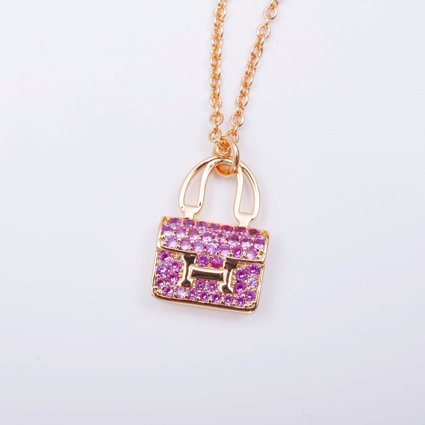 [Bloom]CONSTANCE PEDANT PURPLE DIAMOND NECKLACE