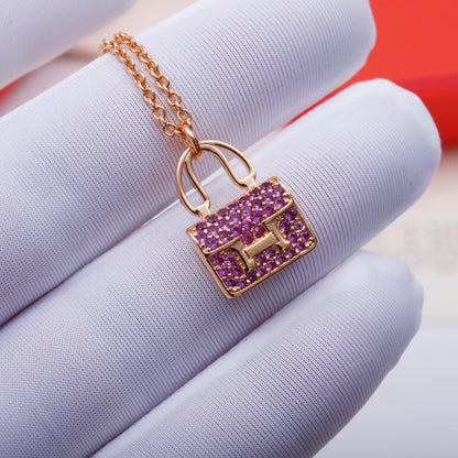 [Bloom]CONSTANCE PEDANT PURPLE DIAMOND NECKLACE