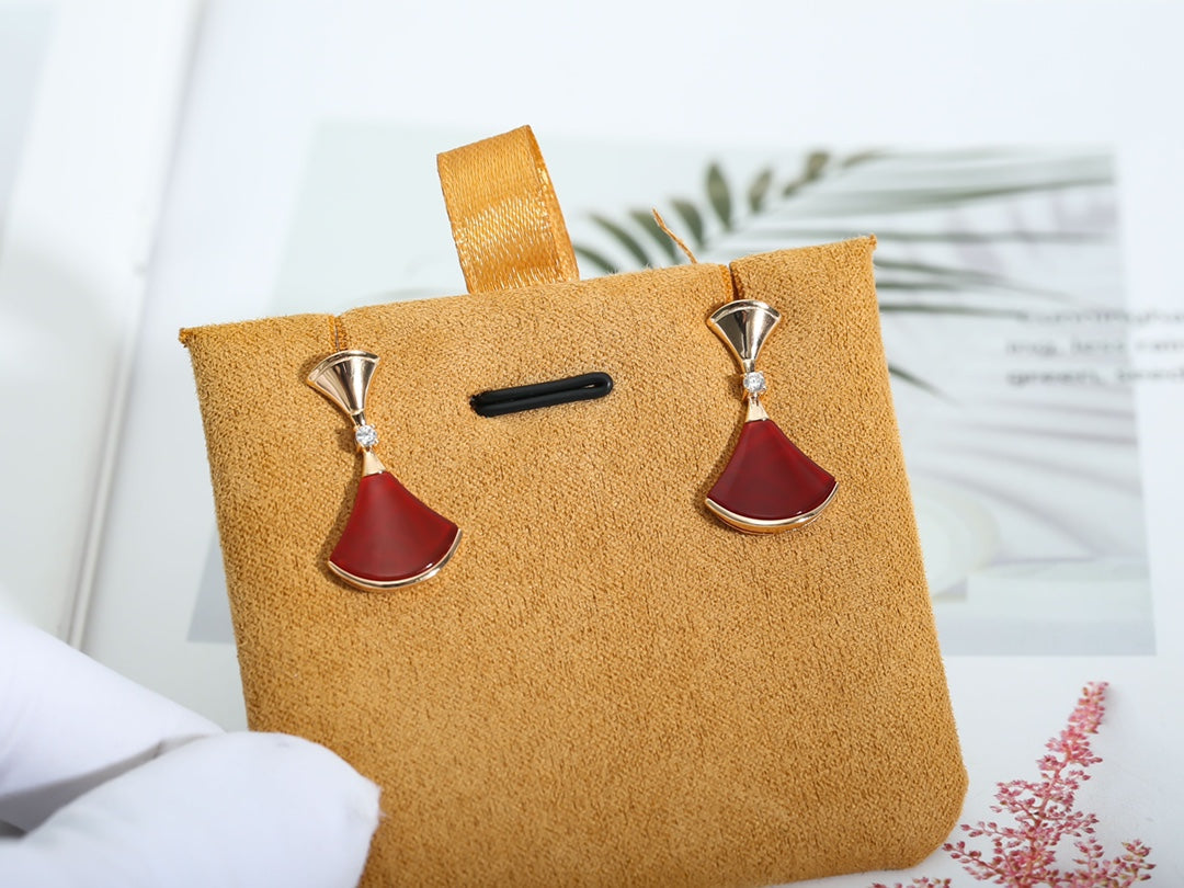 [Bloom]DREAM Carnelian PINK GOLD EARRINGS