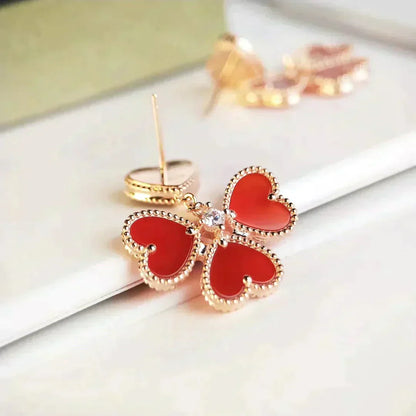 [Bloom]SWEET CLOVER CARNELIAN EARRINGS