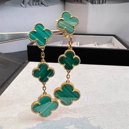 [Bloom]CLOVER MALACHITE 3 MOTIFS GOLD