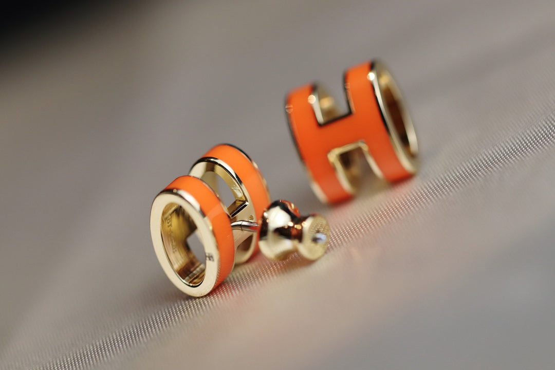 [Bloom]MINI POP H EARRINGS ORANGE