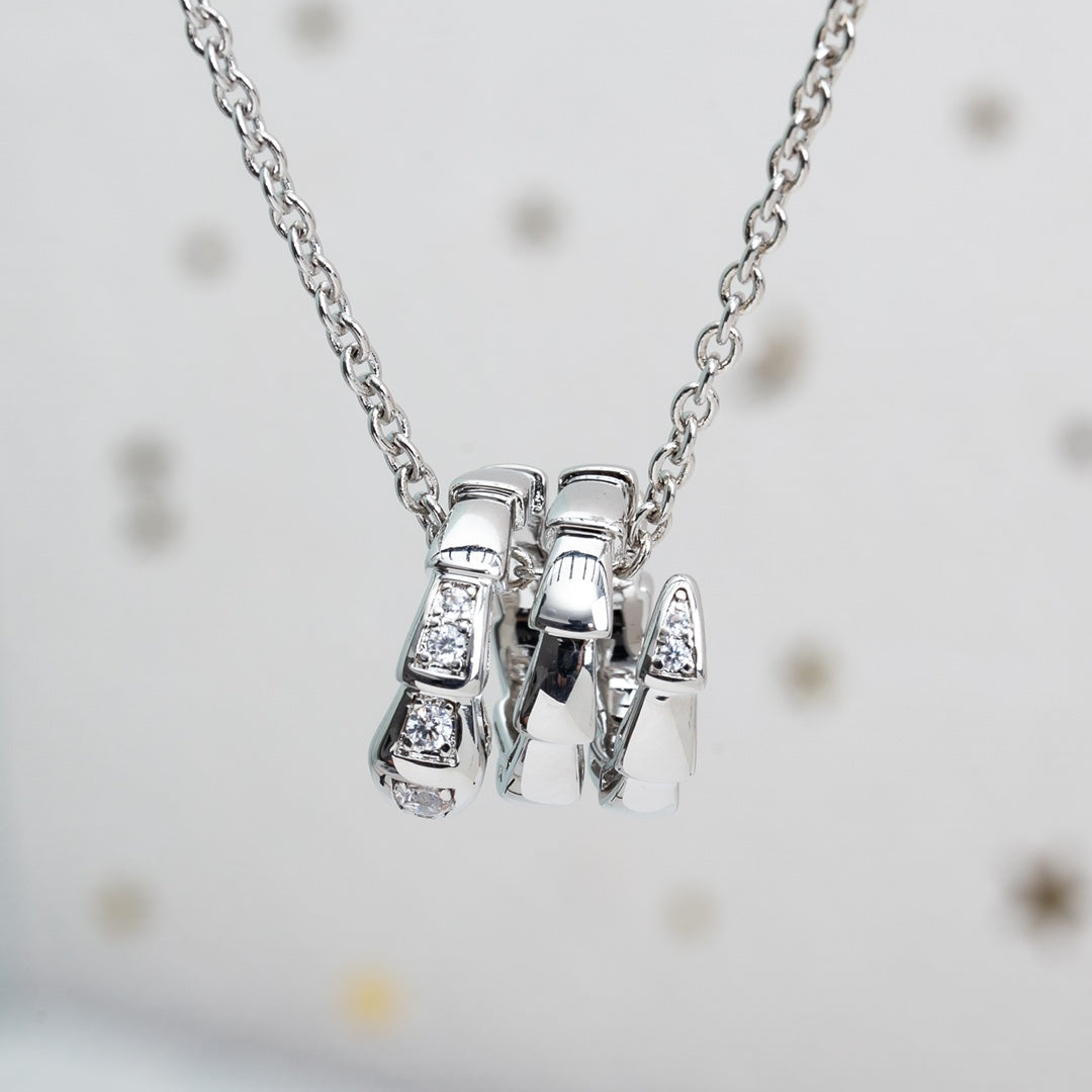 [Bloom]SERPENTI SILVER NECKLACE DIAMOND