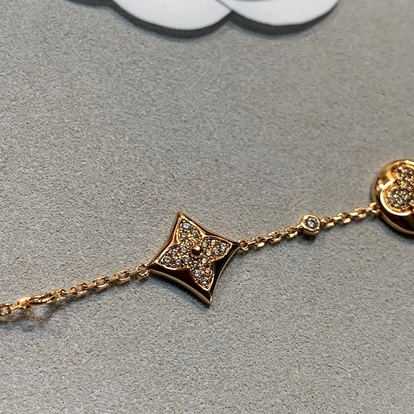 [Bloom]STAR AND SUN 4 MOTIFS GOLD DIAMONDS BRACELET