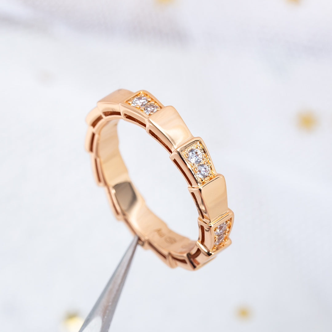 [Bloom]SERPENTI RING PINK GOLD  3MM