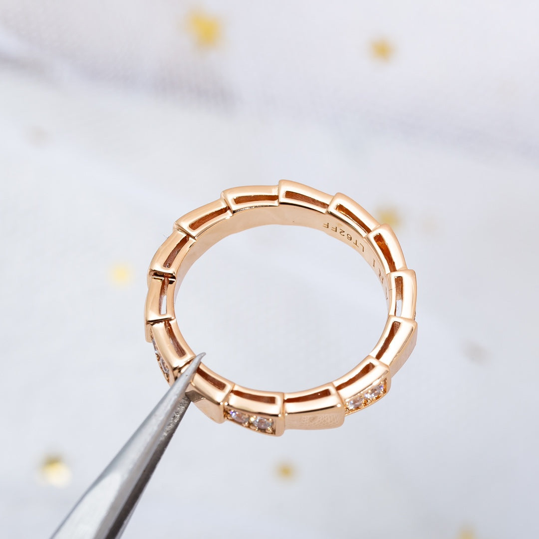 [Bloom]SERPENTI RING PINK GOLD  3MM