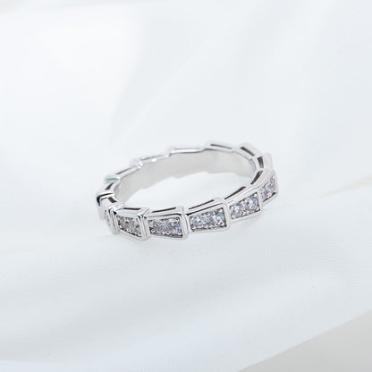 [Bloom]SERPENTI RING SILVER DIAMOND PAVED 3MM