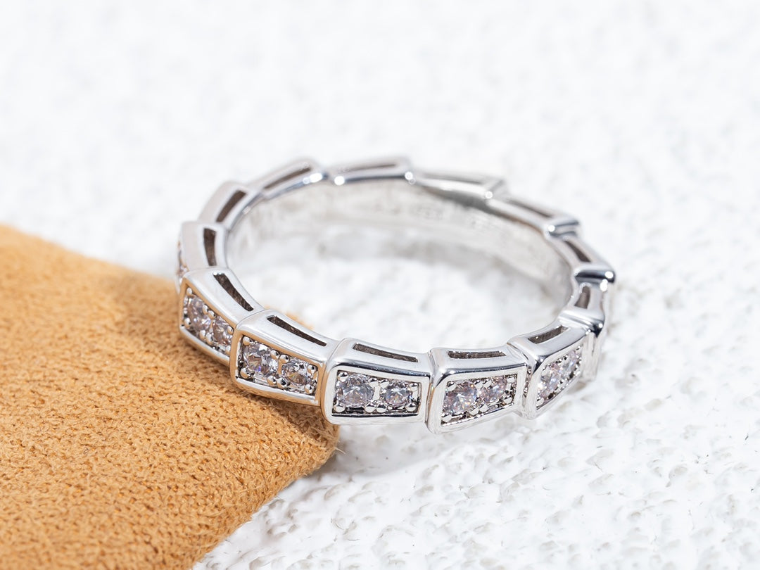 [Bloom]SERPENTI RING SILVER DIAMOND PAVED 3MM