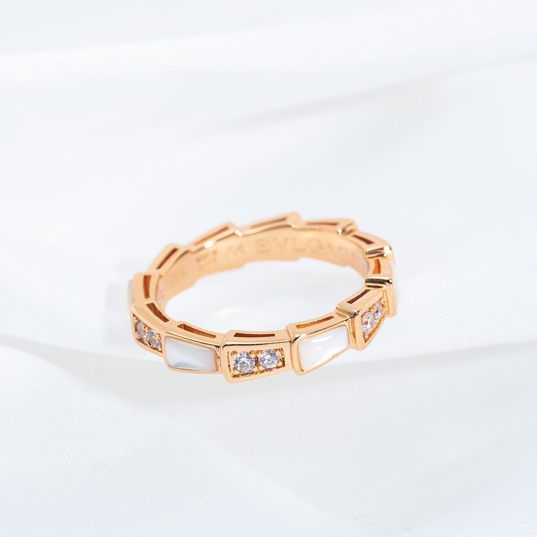 [Bloom]SERPENTI RING PINK GOLD DIAMOND MOP 3MM