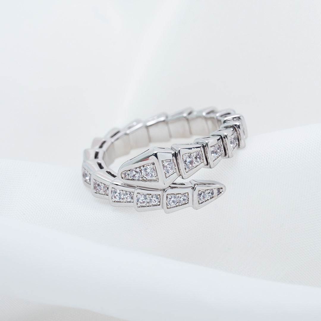 [Bloom]SERPENTI RING SILVER DIAMOND PAVED 4MM