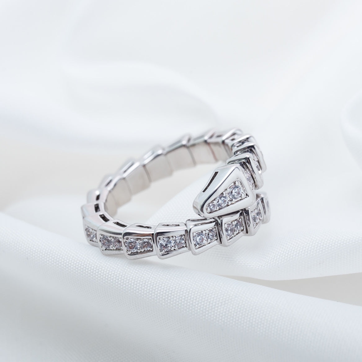 [Bloom]SERPENTI RING SILVER DIAMOND PAVED 4MM