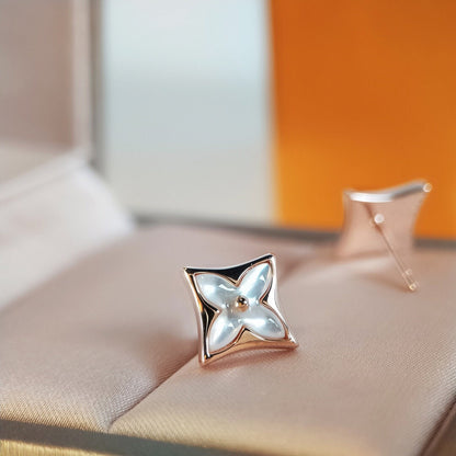 [Bloom]STAR MOP PINK GOLD EARRINGS