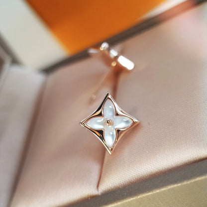 [Bloom]STAR MOP PINK GOLD EARRINGS