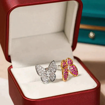 [Bloom]TWIN BUTTERFLY DIAMOND RING