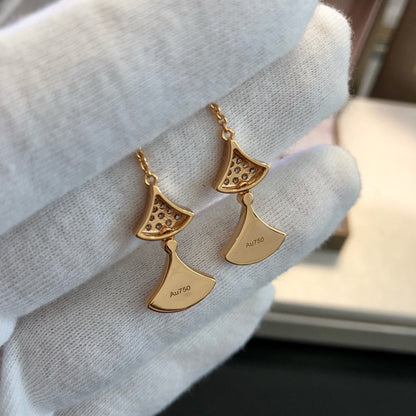 [Bloom]DREAM EARRINGS 3 MOTIFS DIAMOND MOP PINK GOLD