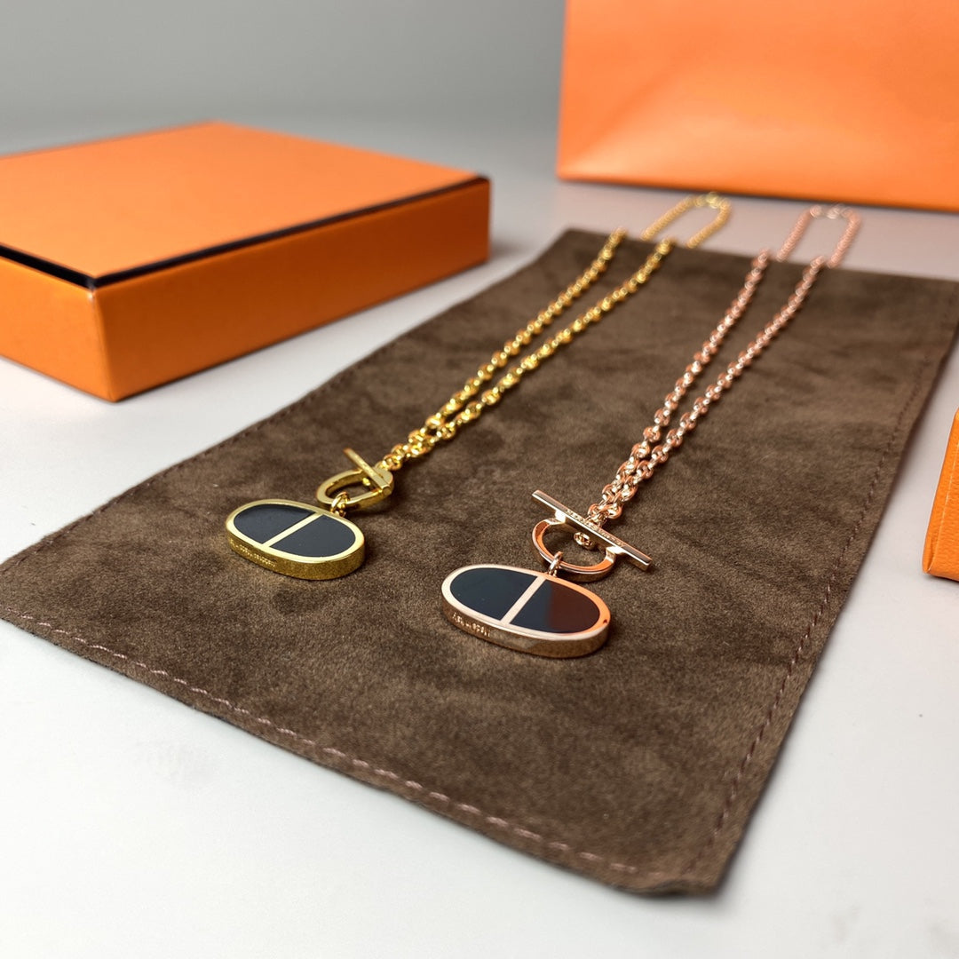 [Bloom]CHAINE VERSO BLACK CERAMIC NECKLACE