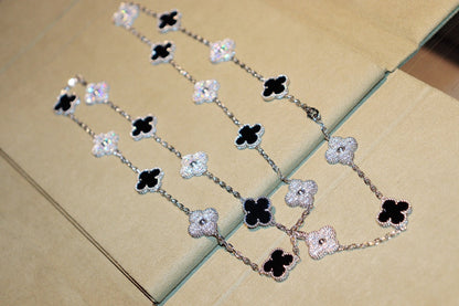 [Bloom]CLOVER 20 MOTIFS ONYX DIAMOND SILVER