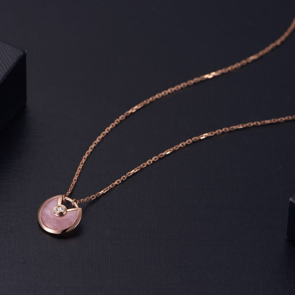 [Bloom]AMULETTE ROSE GOLD PINK MOP NECKLACE