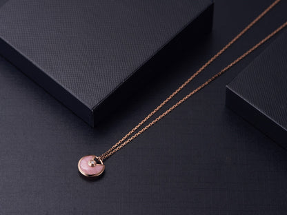 [Bloom]AMULETTE ROSE GOLD PINK MOP NECKLACE