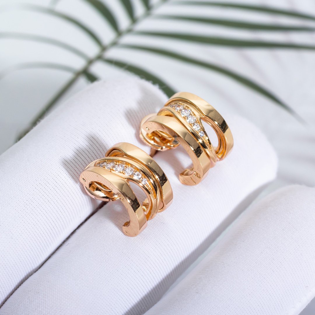 [Bloom]ZERO 1 PINK GOLD DIAMONDS EARRINGS