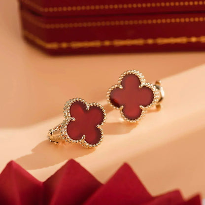 [Bloom]CLOVER MEDIUM 1 MOTIFS CARNELIAN  EARRINGS