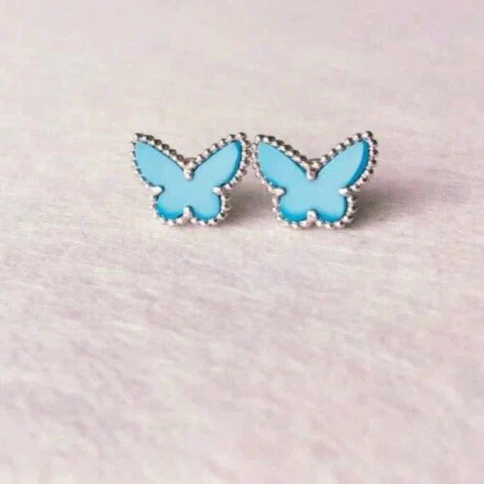 [Bloom]BUTTERFLY TURQUOISE EARRINGS SILVER