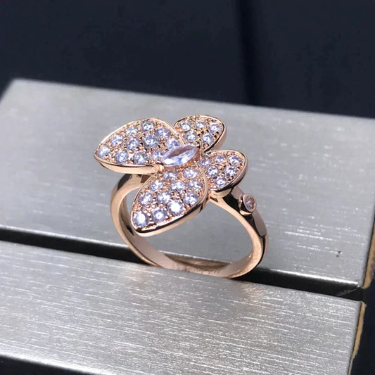 [Bloom]BUTTERFLY PINK GOLD DIAMOND RING