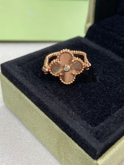 [Bloom]CLOVER RIVERSIBLE ROSE GOLD RING