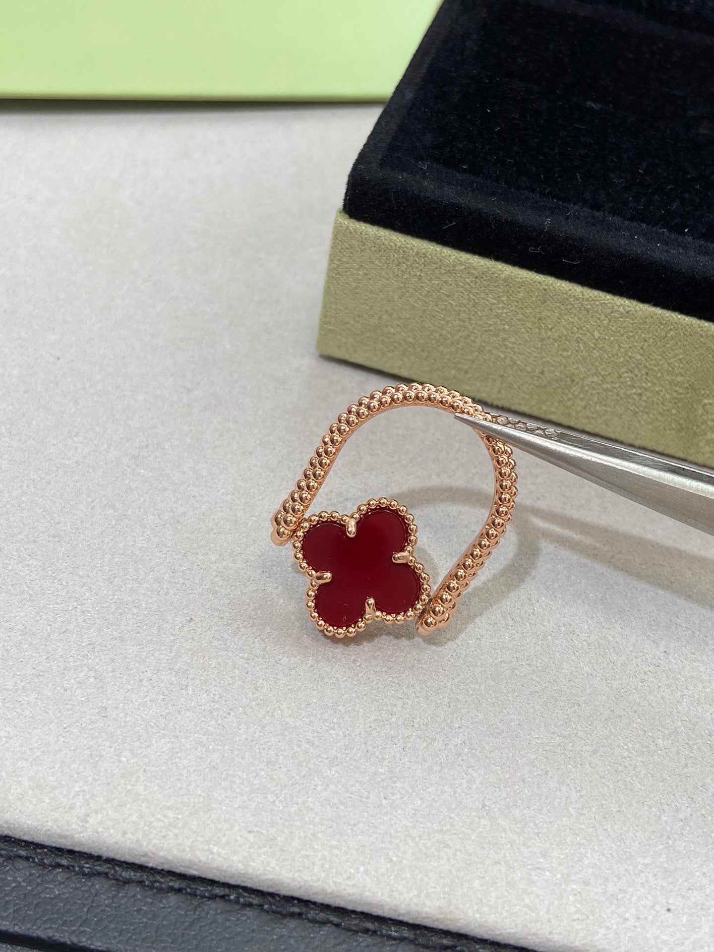 [Bloom]CLOVER RIVERSIBLE ROSE GOLD RING