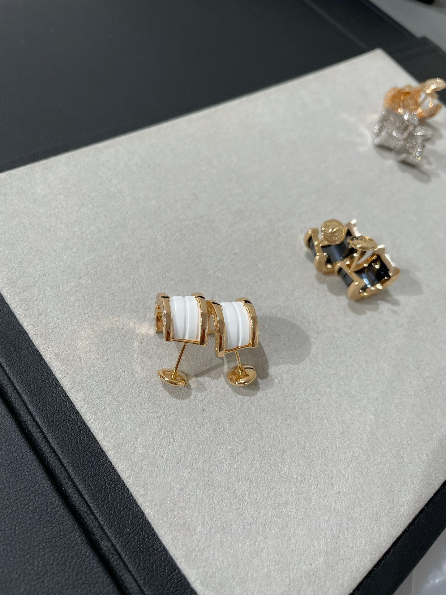 [Bloom]ZERO 1 PINK GOLD CERAMIC EARRINGS