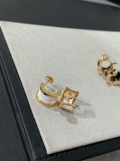 [Bloom]ZERO 1 PINK GOLD CERAMIC EARRINGS