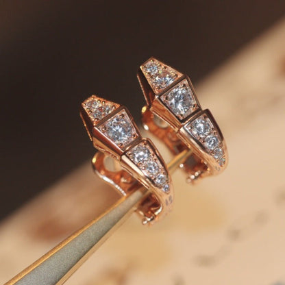 [Bloom]SERPENT PINK GOLD DIAMOND EARRINGS