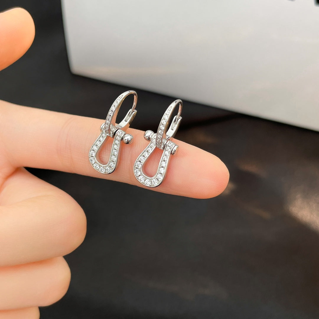 [Bloom]FORCE 10 FULL DIAMOND DROP EARRINGS MEDIUM MODEL