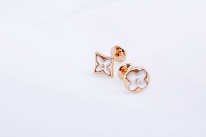 [Bloom]STAR AND SUN PINK GOLD MOP STUD EARRINGS