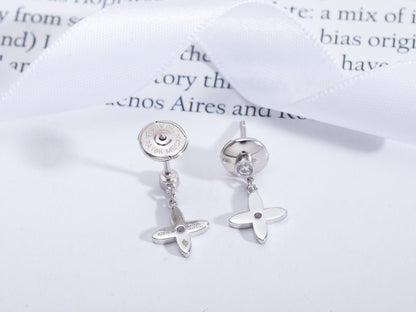 [Bloom]VIDYLLE SILVER DIAMOND MINI DROP EARRINGS