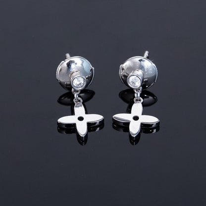 [Bloom]VIDYLLE SILVER DIAMOND MINI DROP EARRINGS