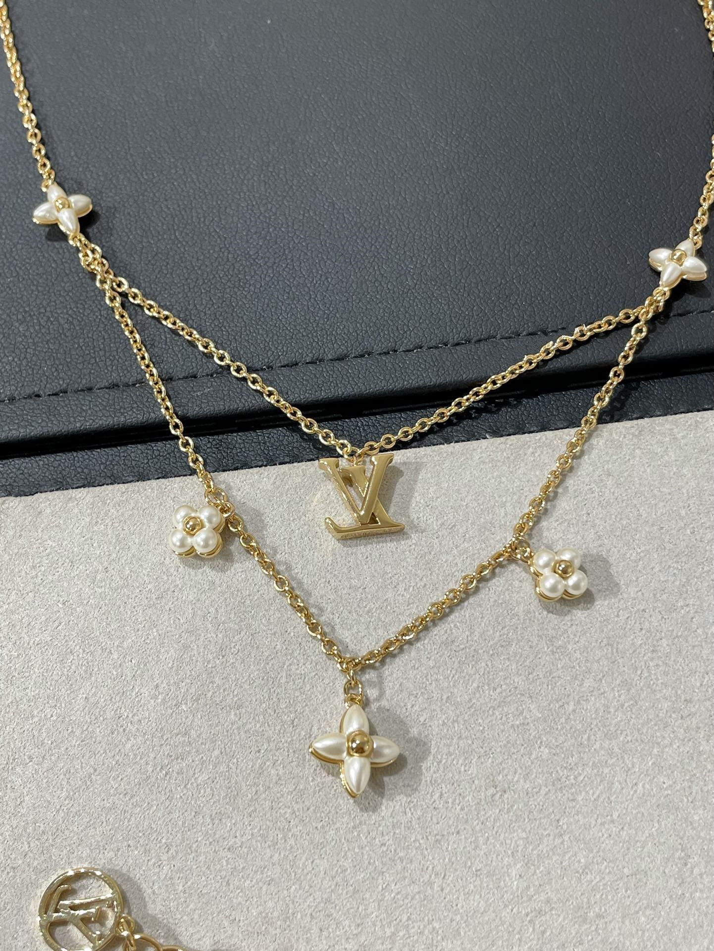 [Bloom]FLOWERGRAM GOLD MOP DOUBLE ROW NECKLACE