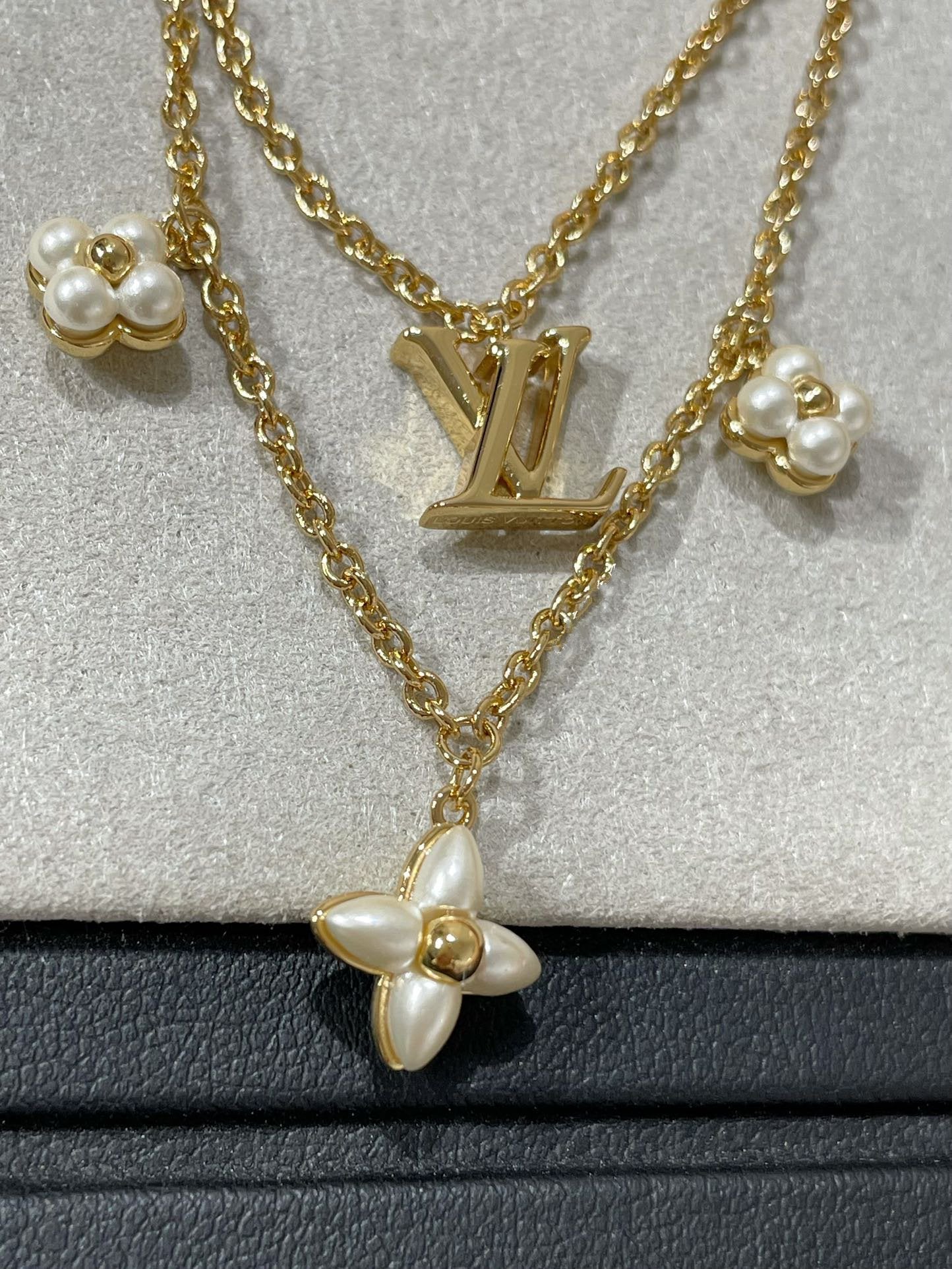 [Bloom]FLOWERGRAM GOLD MOP DOUBLE ROW NECKLACE