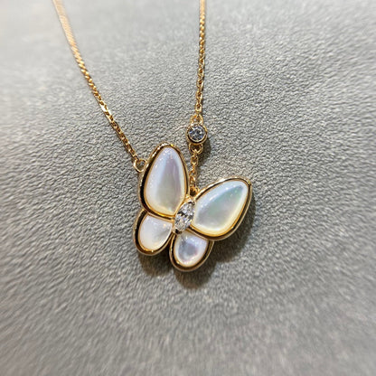 [Bloom]BUTTERFLY MOP DIAMOND NECKLACE