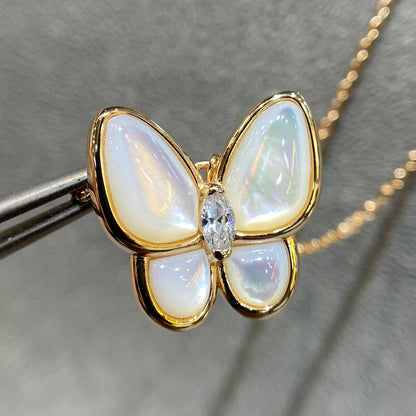 [Bloom]BUTTERFLY MOP DIAMOND NECKLACE