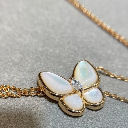 [Bloom]BUTTERFLY MOP DIAMOND NECKLACE