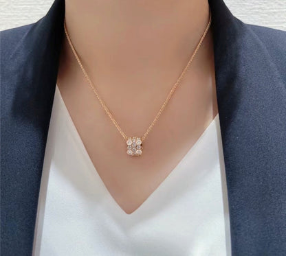 [Bloom]BEE LOVE DIAMOND PAVED 3 ROW NECKLACE